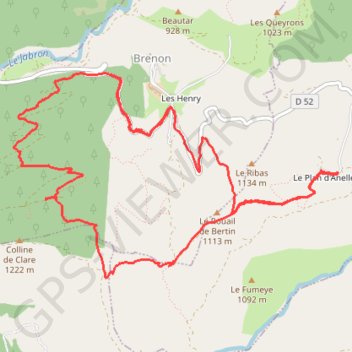 Brenon - Plan d'Anelle GPS track, route, trail