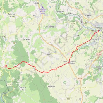 Via Podiensis - Jour 1 GPS track, route, trail