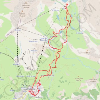 Champsaur - Orcières - Lac des Estaris GPS track, route, trail