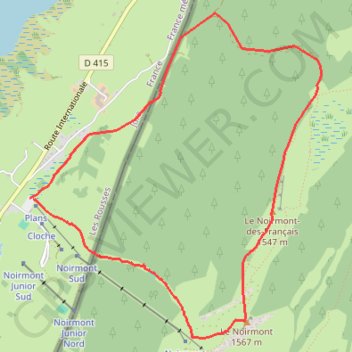 Noirmont GPS track, route, trail