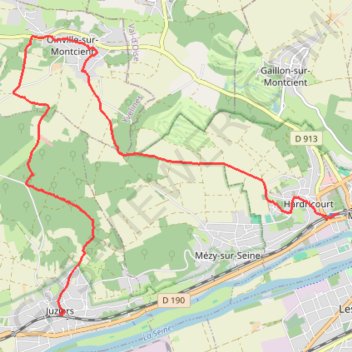 Oinville sur Montcient GPS track, route, trail