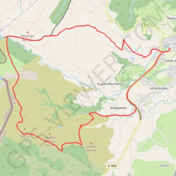 La Rhune par Sare GPS track, route, trail