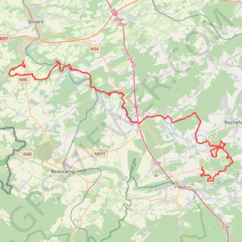 Randonnée Condroz Famenne belge GPS track, route, trail