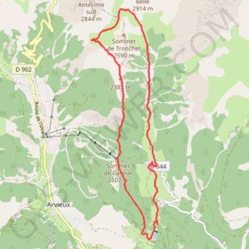 Lac de souliers GPS track, route, trail