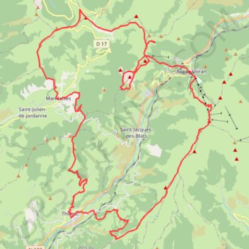 Monts du Cantal 2 jours GPS track, route, trail