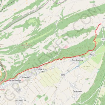Fontainemelon-le paquier GPS track, route, trail