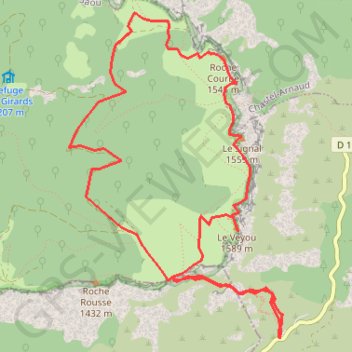 Les 3 becs GPS track, route, trail