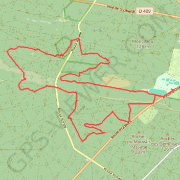 Rocher de la Combe GPS track, route, trail