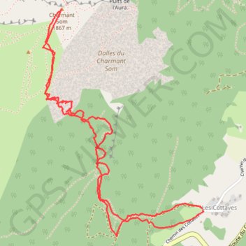 Charmant Som (depuis les Cottaves) GPS track, route, trail