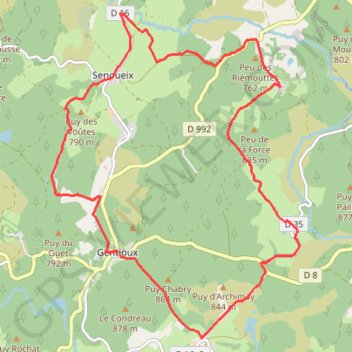Circuit au Nord Est de Gentioux-Pigerolles GPS track, route, trail
