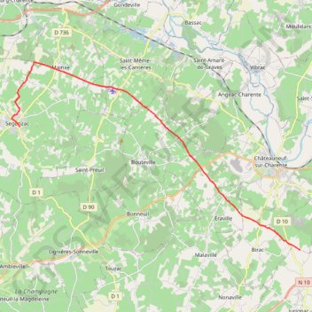 Chemin boisné GPS track, route, trail
