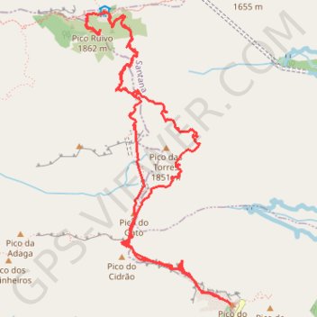 Pico do Ariero au Pico Ruivo GPS track, route, trail