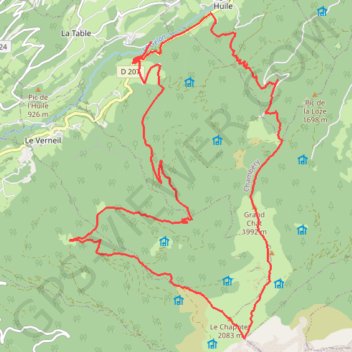 Le Chapotet GPS track, route, trail