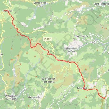 Mézilhac - Col de l'Escrinet GPS track, route, trail