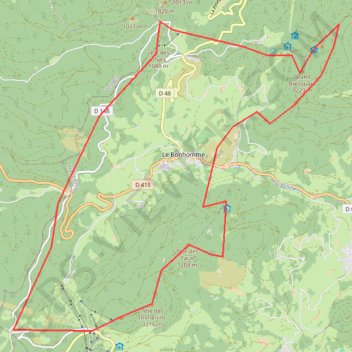 Trajet vers Col du Calvaire (1144) à 19/02/2022 GPS track, route, trail