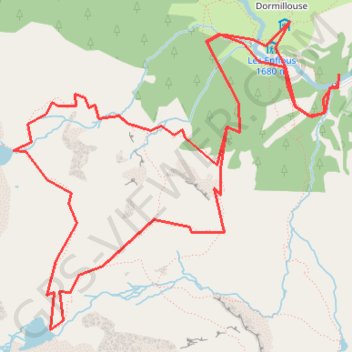 Vallouise, Dormillouse - lac Palluel - Lac Faravel GPS track, route, trail