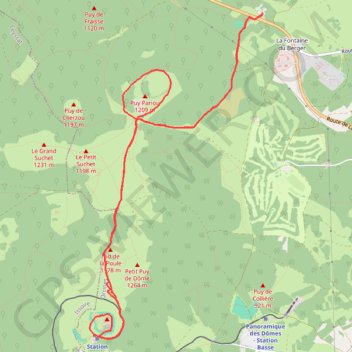 Pariou et Puy de Dome GPS track, route, trail