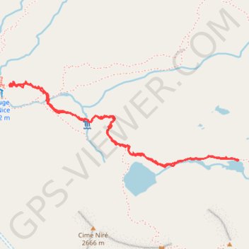 Refuge de Nice - Lac Niré GPS track, route, trail