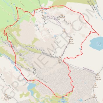 Étang d'Aubé - Pic de Séron GPS track, route, trail