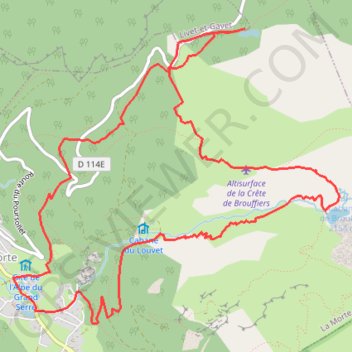 Lac de bouffrier lac claret GPS track, route, trail