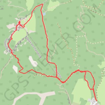 La Pinea en boucle depuis Gervais (Chartreuse) GPS track, route, trail