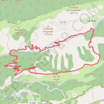 Pic de l'Aiglo GPS track, route, trail