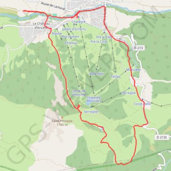 Ancelle col de Moissière GPS track, route, trail