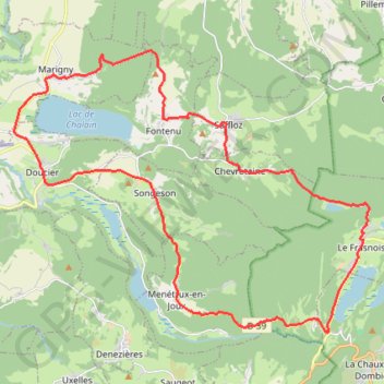 Le tour des lacs - Doucier GPS track, route, trail