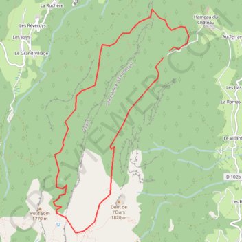 Col de Bovinant et Léchaud (près de Saint Pierre d'Entremont) GPS track, route, trail