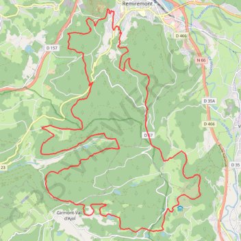 Autour de Remiremont GPS track, route, trail