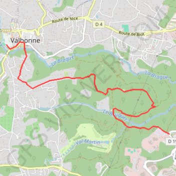 G4 VALBONNE GPS track, route, trail