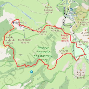 Puy de Sancy - Fontaine Salée GPS track, route, trail