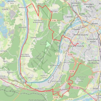 Les bords de Seine GPS track, route, trail