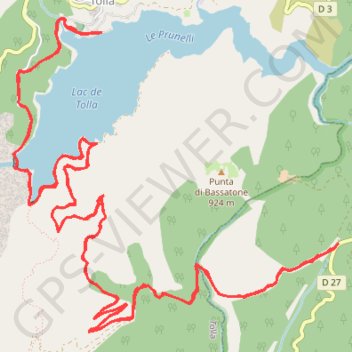 Col de Marcujolu Lac de Tolla GPS track, route, trail