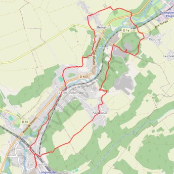 Coteaux de la Voulzie GPS track, route, trail