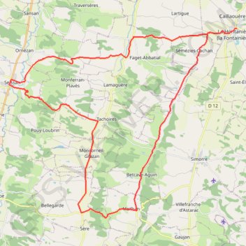 Saramon GPS track, route, trail