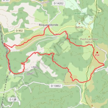 Escangorgue-roqueredonde GPS track, route, trail