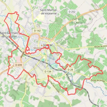 Jonzac 26 kms GPS track, route, trail