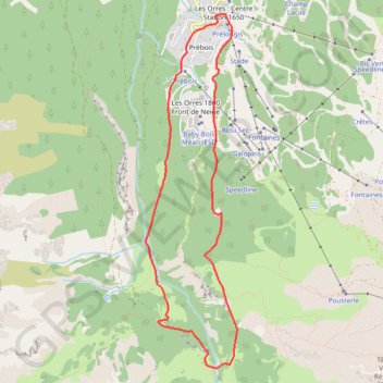 Les Orres-Cabane du Lac GPS track, route, trail