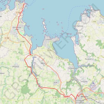 01: Roscoff – Morlaix (Developed with signs) GPS track, route, trail