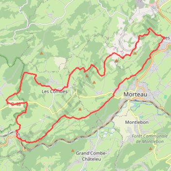Val de Morteau - La Motte GPS track, route, trail