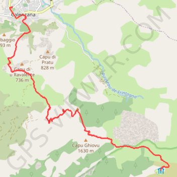 Calenzana - Refuge de l'Ortu di u Piobbu GPS track, route, trail