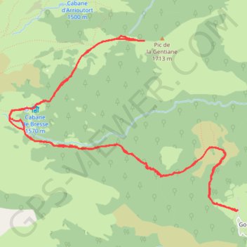 Pic de la Gentiane depuis Goust GPS track, route, trail