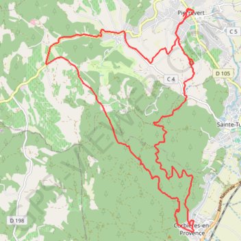 Autour de Pierrevert GPS track, route, trail