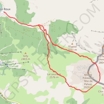 Tour du Pelvas GPS track, route, trail