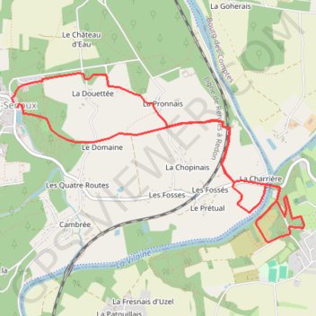 Petite balade de Saint-Senoux vers Pléchâtel GPS track, route, trail