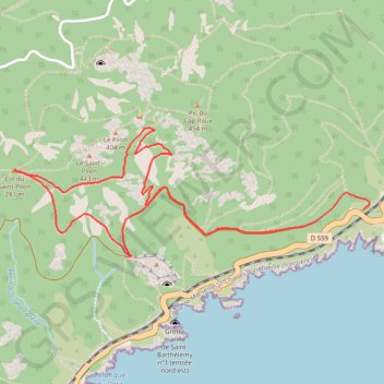 Autour du rocher Saint Barthelemy GPS track, route, trail