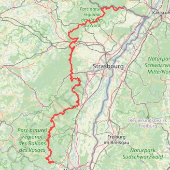 Traversee du Massif Vosgien GPS track, route, trail