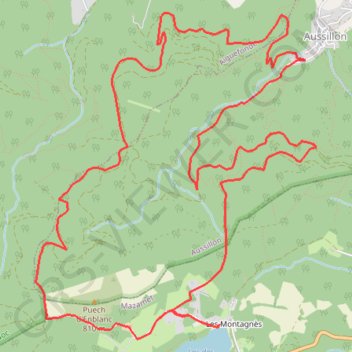 Lac Montagnès Aussillon GPS track, route, trail