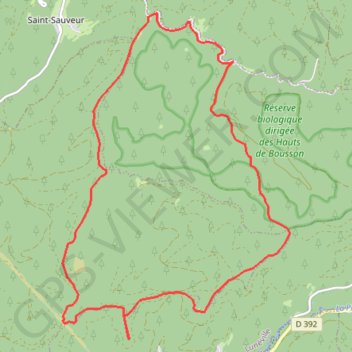 Fourchue-eau - Roche aux cochons GPS track, route, trail